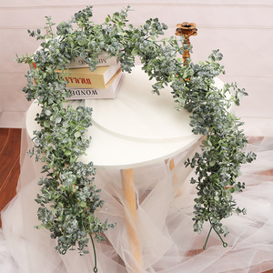 Guirnaldas de Eucalipto Artificiales FUYI de 100cm y 200cm, Decoración de Pared para Bodas y Hogar, Accesorios de Fotografía para Exteriores - Product Image 4