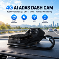 Caméra de véhicule 4G GPS à double objectif avec contrôle par application Wi-Fi, surveillance du conducteur ADAS, suivi de flotte BSD pour camions, bus et taxis