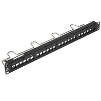 RJ45 Panel Patch Cat6A Gigabit 24-Port jaringan Panel Patch 760237046 dengan modul