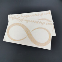 Plotter de troquelado a prueba de agua personalizado, calcomanías de letras de pared de vinilo Infinity, calcomanía de transferencia de oro metálico 3D para coche