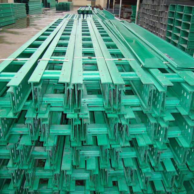 High-Temperature Resistant FRP Cable Tray 200℃ Tolerance Powder Coated Steel PVC Ladder Perforated Tray for Industrial Furnace