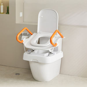 高さ調節可能な電気トイレサポートチェア背もたれ付き快適な座席バスルームモビリティエイド高齢者障害者用 - Product Image 1