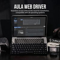 Aula WIN68 HE Keyboard Magnetik dengan Sakelar Efek Hall yang Dapat Disesuaikan, Keyboard Kompak Berkabel 65% yang Dapat Ditukar Saat Beroperasi (Hot-Swappable)
