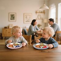 Offre Spéciale : Assiette Bébé Personnalisable avec Logo, en Acier Inoxydable 304 à Trois Compartiments, Assiette en Silicone pour Tout-Petits