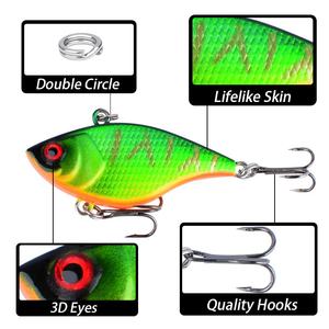 Leurre vibrant imprimé en ABS à coulée lente pour la pêche en eau salée de Black Bass, <span class=keywords><strong>Perche</strong></span> et Poisson-chat - Product Image 1