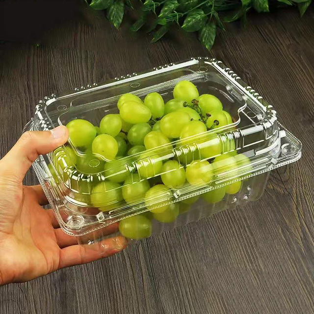 Disposable Eco-friendly Clear Plastic Boxes Fresh Cherry Packing Box Clamshell Fruit and Vegetables Packaging Blister Box
