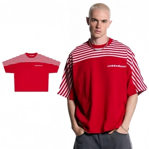 T-shirt haut de gamme à manches courtes imprimé motif croix en fer à cheval et écriture sanskrit, nouvelle collection <span class=keywords><strong>printemps</strong></span>/été - Product Image 1