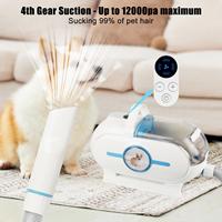 Kit de toilettage pour animaux de compagnie 4 en 1, aspirateur multifonctionnel pour poils de chien, kit de toilettage pour chien, pour l'élimination des poils d'animaux, nettoyage à domicile