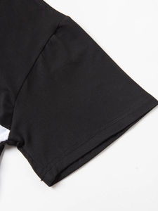 Trend Colors Mens Color Block Patchwork Basic Vintage Print Heavyweight Camiseta de ajuste relajado - Product Image 3