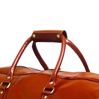 Bagage de voyage classique en cuir pleine fleur sac de week-end, sac de nuit en cuir molletonné pour hommes produit OEM et FBA