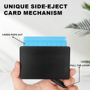 Nueva caja de tarjetas de empuje lateral RFID para hombre, tarjetero de crédito, billetera minimalista de aluminio emergente con <span class=keywords><strong>MagSafe</strong></span> Megnetic - Product Image 3