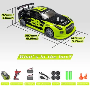 1/14 RC Drift Car 25KP/H High Speed 4WD Remote Control Car 40+ Mins Playing Vehicle Toy Gift For Boys Kids