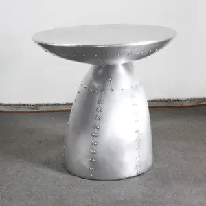 loft classic modern lobby furniture Silver metal aluminum mushroom shape Parabel side Table