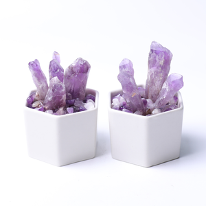 Jiejing-suministros de decoración de bonsái, punto de amatista de alta calidad, <span class=keywords><strong>piedras</strong></span> de caída en el interior - Product Image 1