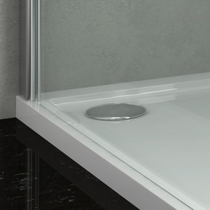 Piatto Doccia Moderno Ultra-Sottile in Acrilico Kamalu 160x70 per Uso Alberghiero - Product Image 5