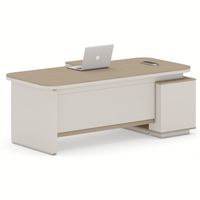 Bureaux contemporains en bois d'ingénierie durable, bureau d'écriture en panneaux, bureau de direction de luxe