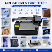 Impresora UV Plana A2 5060 para Decoración del Hogar y Venta Minorista, para Espejos de Vidrio, Marcos de Fotos, Relojes de Pared - Nueva Marca, Imprime en Material Flexible