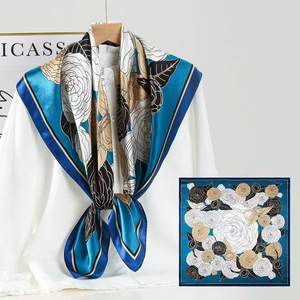 ผ้าพันคอไหมแ<span class=keywords><strong>ท</strong></span>้ 100% ขนาด 90x90 ซม. สำหรับผู้หญิง ขอบเย็บมือลายดอกไม้ พิมพ์ลายดิจิ<span class=keywords><strong>ท</strong></span>ัล  ปรับแต่งโลโก้ได้ - Product Image 6