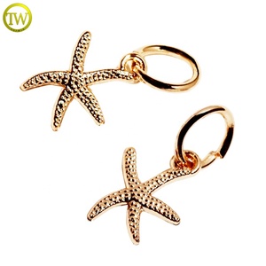 Logo personalizzato di fabbrica etichette di stelle marine accessori per costumi da bagno in metallo <span class=keywords><strong>ciondolo</strong></span> in lega di metallo per Bikini placcato oro per reggiseno - Product Image 3