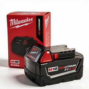 Batería para Herramientas Eléctricas <span class=keywords><strong>Milwaukee</strong></span> <span class=keywords><strong>18V</strong></span> 5.0AH M18B5, Precio de Fábrica, Compatible con Taladro y Llave Inalámbricos M18, Baterías de Iones de Litio - Product Image 3
