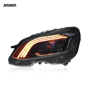 Jushun ชุดไฟหน้า LED สำหรับ Mercedes Benz E Class W212 2014 2015สไตล์ Maybach ดีไซน์สามแถบ - Product Image 1