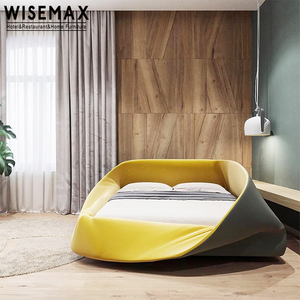 WISEMAX-muebles de dormitorio modernos, marco de madera rectangular, tela elástica, borde plegable, queen, Software, <span class=keywords><strong>cama</strong></span> para el hogar - Product Image 3