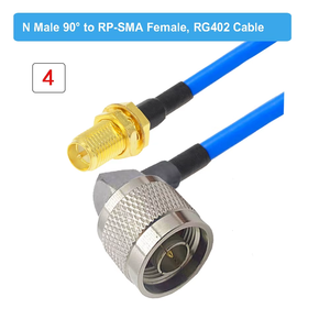 RG402同軸ケーブル SMA - L16 N 右角オス・メスコネクタ L16 Nタイプ - SMA圧着 RG402高周波テスト用 50オーム高速 - Product Image 5