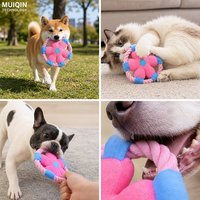 Tali Kapas untuk Anjing, Mainan Interaktif untuk Dilempar, Digigit, Membersihkan Gigi Geraham, dan Melatih Mengunyah