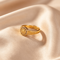 Bague en cuivre en forme de montre pour femmes, bijoux traditionnels pour usage quotidien et décontracté, 1 pièce