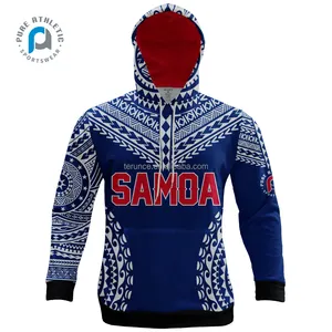 Felpe con cappuccio e felpa blu da uomo in sublimazione con stampa logo personalizzata in puro logo