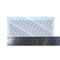 Kabel Flat Fleksibel FFC Custom Made Awm 20861 105C 60V VW-1 Pitch 0.5mm 80Pin Y-cut Panjang 100mm untuk Layar LCD Ganda