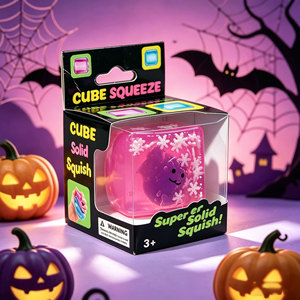 Juguete Antiestrés Cuadrado Transparente con Forma de Fantasma, Cubo Blandito Sólido de Halloween, Juguete Portátil para Aliviar el Estrés, Regalo para Niños - Product Image 2