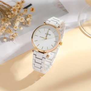 Fashionable Women's Quartz <b>Watch</b>, Ceramic <b>Watch</b> for Women, <b>Black</b> and White, Student Trendy Ladies' Bracelet <b>Watch</b> - Product Image 5