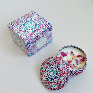 Bougie parfumée en fer et étain, bougie florale en pot, bougie artisanale parfumée, coffret cadeau, cadeau de mariage, décoration d'intérieur - Product Image 5
