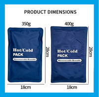 Compresse de gel chaud et froid réutilisable pour les soins de santé, avec gel intégré, personnalisable, 28x18cm, 350/400g