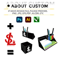 Bloc de Notas Adhesivas Plegable Personalizado con Portaplumas, Caja Cuadrada Organizadora de Papel, Bloc de Notas Desprendible con Logotipo Personalizado para Regalo