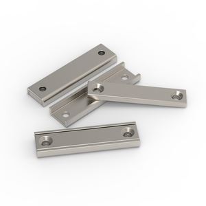 Magnet Neodymium Kuat 27Kg F50mm 60lbs dengan 2 Lubang Countersunk Magnet Persegi Panjang Magnetik - Product Image 2