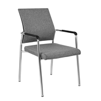 Chaise de visiteur au design moderne et élégant, avec structure métallique de haute qualité et revêtement en maille respirante ou en tissu doux, chaise de bureau confortable