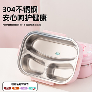 Boîte à lunch mignonne en forme de lapin fraise, couvercle en plastique rose, forme rectangulaire, pour enfants et usage au bureau - Product Image 3