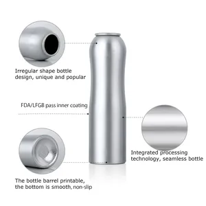 Aérosol en aluminium personnalisé pour laque à cheveux, émail <span class=keywords><strong>noir</strong></span> <span class=keywords><strong>satiné</strong></span>, cosmétiques, crème solaire visage, peinture hydratante - Product Image 6