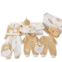 Ensemble de Vêtements pour Bébé de Qualité du Fournisseur, Ensemble Naissance en Pur Coton, Pyjamas et Coffret Cadeau