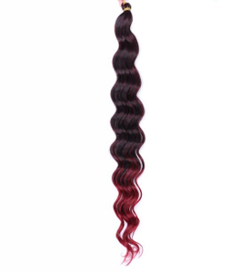 Extensions de <span class=keywords><strong>cheveux</strong></span> synthétiques PET Ocean Wave au crochet, 20 pouces, bouclées, tressées, trame simple, 80g, ondulations profondes, courtes et ondulées pour femmes - Product Image 2