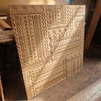 Panneaux muraux décoratifs en bois gravé modernes et imperméables, texture 3D, lambris pour cloisons de chambre à coucher - Vente en gros