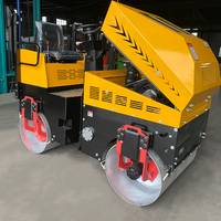 Super qualité réversible Double tambour béton rouleau diesel 1 tonne vibrant route compacteur équipement