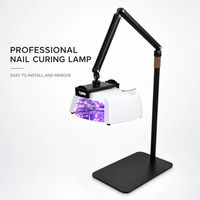 Nouvelle lampe à LED pour les ongles, utilisable pour les mains et les pieds, avec support au sol, longue autonomie sans fil, séchage rapide, lampe UV pour salon de manucure