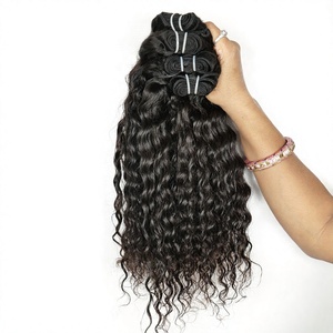 Venta al por mayor 100% de extensiones de cabello humano virgen del templo indio paquetes negros rizados profundos en estilos sueltos de onda profunda y súper onda - Product Image 1