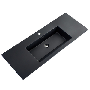 Moderni 610mm 810mm 1010mm 1210mm lavelli in resina nera opaca lavelli in resina epossidica al mercato europeo Australia USA - Product Image 3