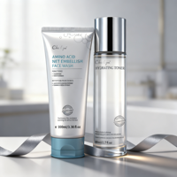 Ensemble de soins de la peau éclaircissant au riz, nettoyant, anti-âge, hydratant et blanchissant, marque privée