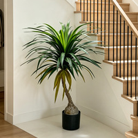 Vente en gros de palmiers artificiels Dracaena en pot, verdure réaliste pour la décoration intérieure