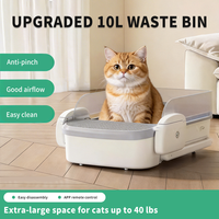 Bac à litière intelligent autonettoyant pour chat, ouverture supérieure, toilette automatique pour chat, contrôle via l'application Tuya, 10L, Wi-Fi et Bluetooth, nettoyage facile, pour chats d'intérieur